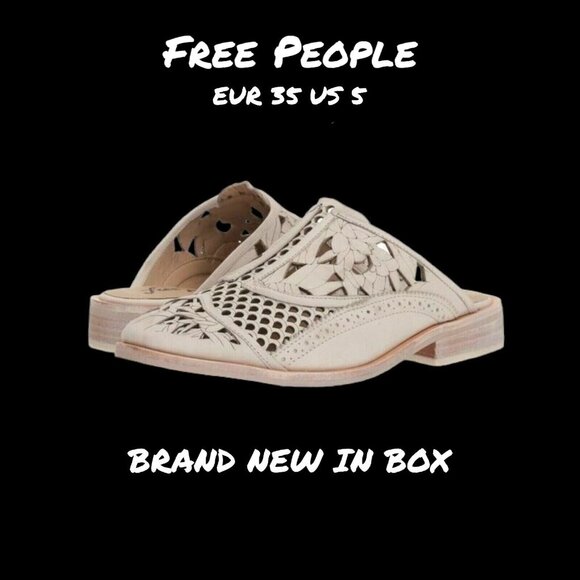 Free People Women's Loafer Slip-On Mules Shoes Size 35 EU 5 US New In Box - Picture 1 of 6